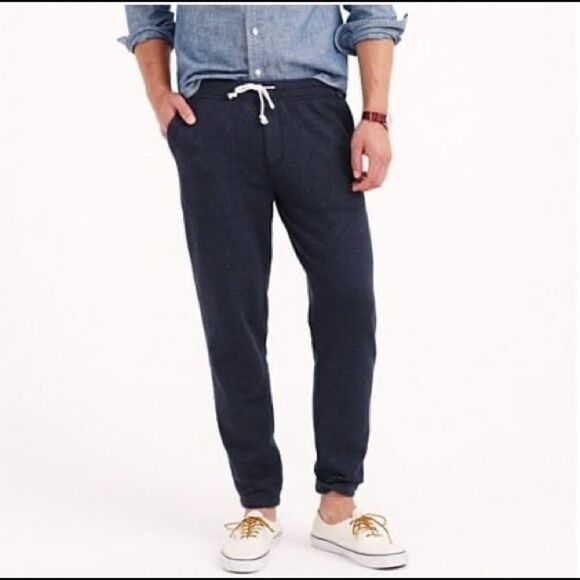 jcrew mens slim  fleece sweatpants with cuffs. NEW - Picture 1 of 3